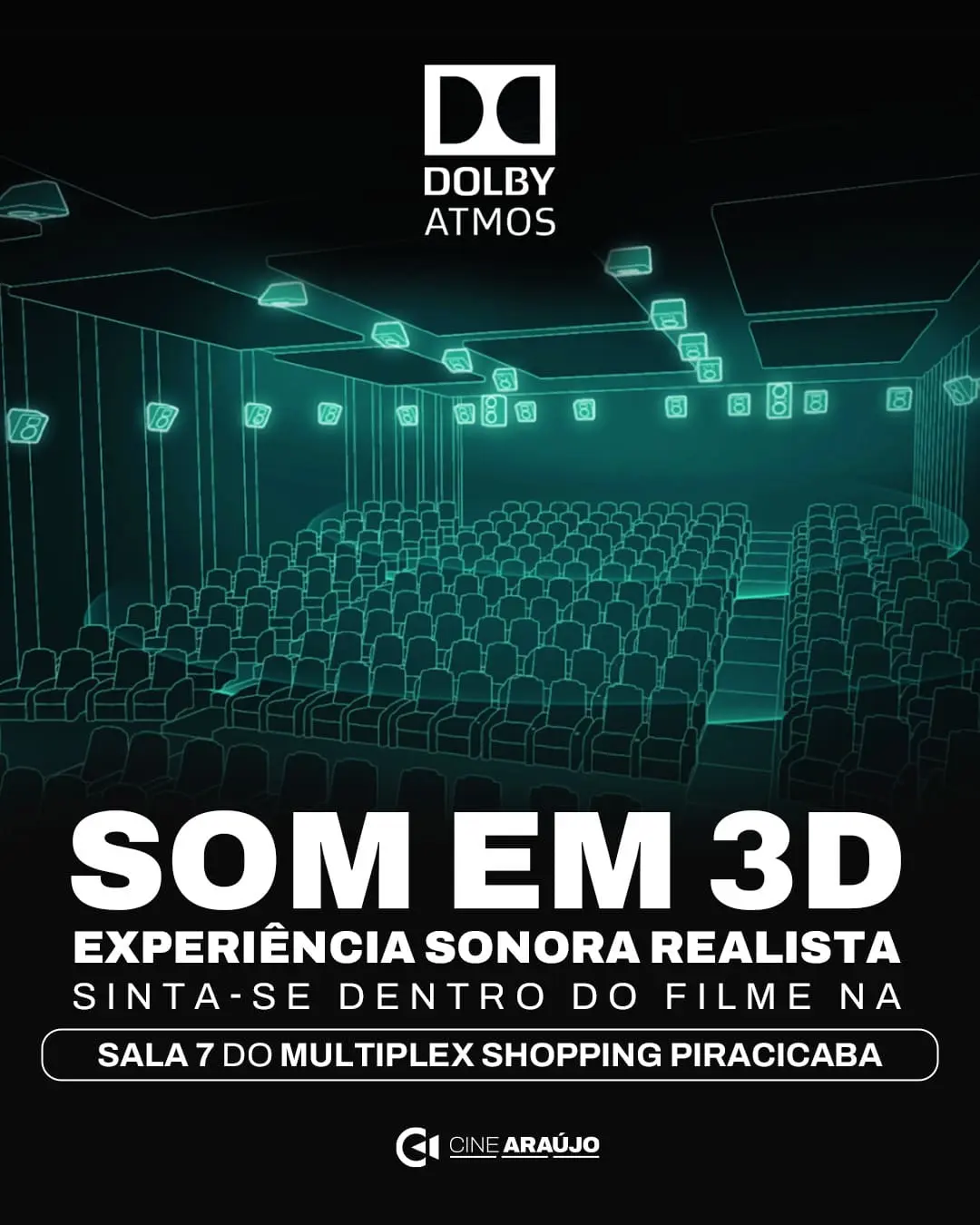 Poster Dolby Atmos Shopping Piracicaba